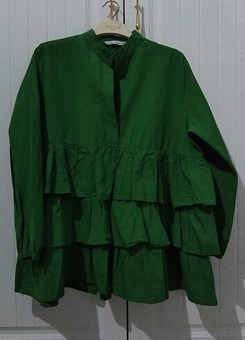 Yeşil oversize gömlek 