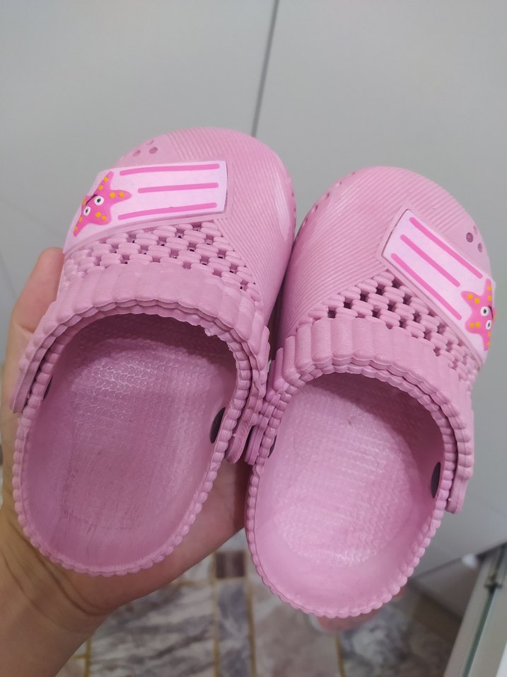 Kız Çocuk Pembe Cırtcırtlı Terlik - Görsel 2