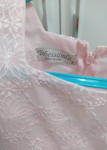 Diğer Dantel Detaylı Kız Çocuk Pembe Elbise