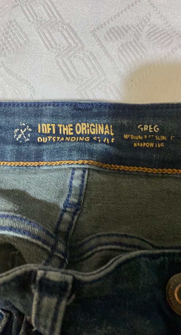 Koyu Mavi Dar Kesim Denim Jean — görsel 5/6
