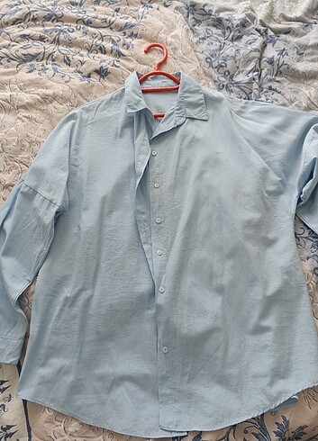 44 Beden mavi Renk Oversize Gömlek