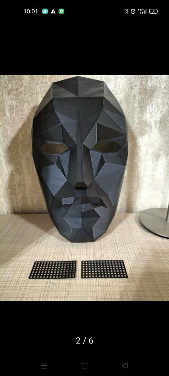 Erkekler için Siyah Geometrik Squid Game  Maske - Görsel 2