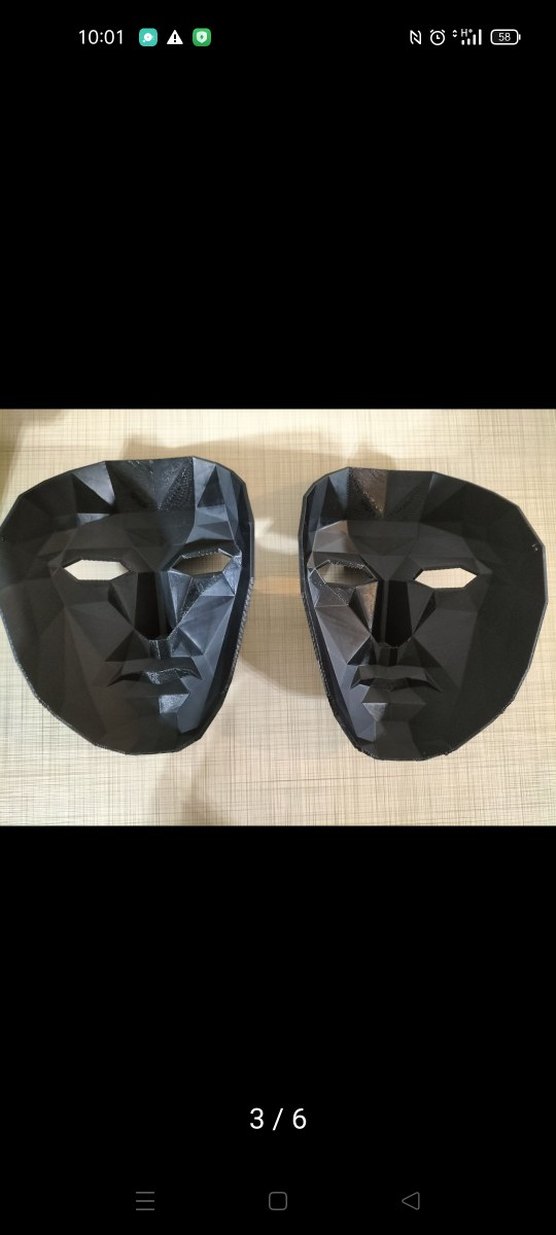 Erkekler için Siyah Geometrik Squid Game  Maske - Görsel 3