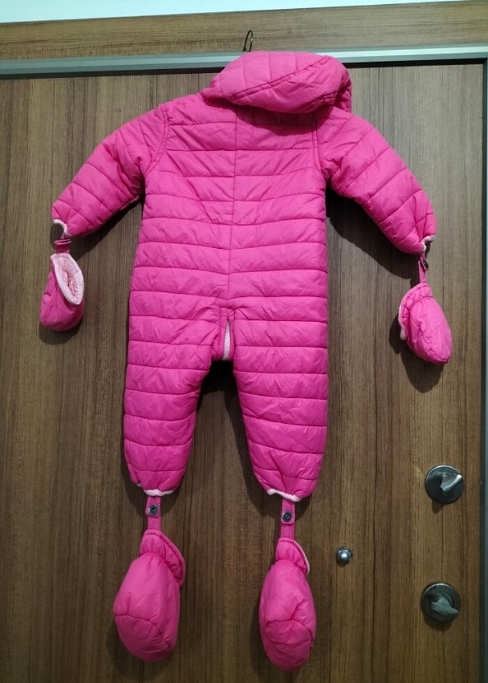 Panço Kız Bebek Tulum Astronot Mont 6-12ay - Görsel 2