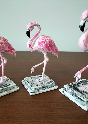 Pembe Flamingo Biblo 3 lü - Görsel 5