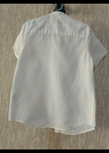 Takım Erkek çocuk Beyaz Kısa Kollu Gömlek ve Kareli Kemerli Şort - Görsel 7