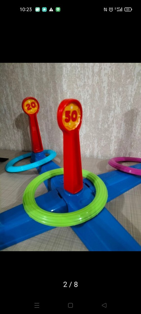 Renkli Halkalı Atış Oyunu Eğitici Oyuncak - Görsel 2