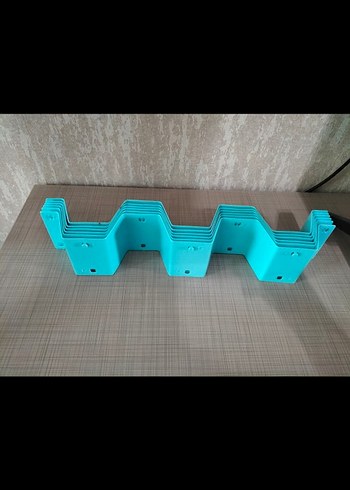 Turkuaz Çok Bölmeli Dolap Düzenleyici - Görsel 3