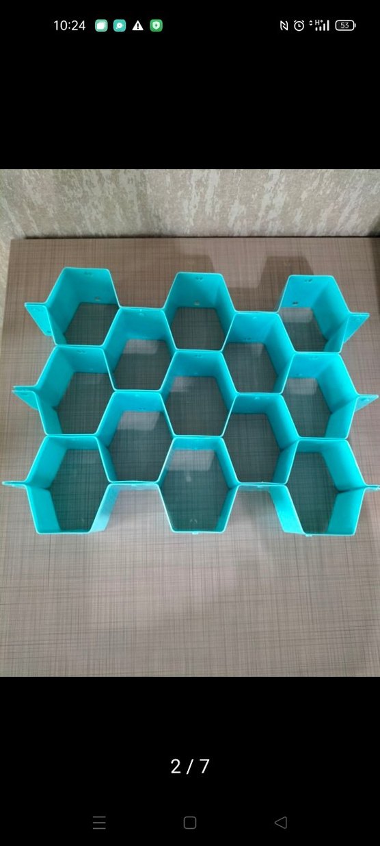 Turkuaz Çok Bölmeli Dolap Düzenleyici - Görsel 2