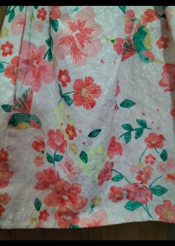 Çiçek Desenli Kız Çocuk Elbise - Görsel 5