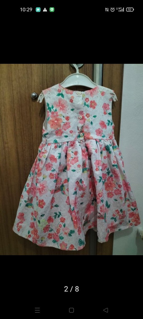 Çiçek Desenli Kız Çocuk Elbise - Görsel 2