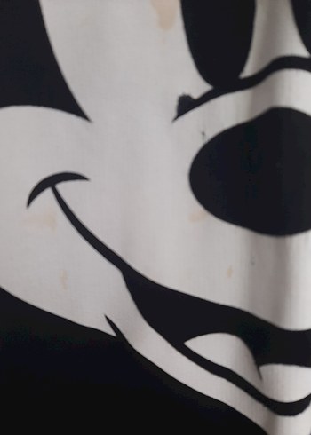 xl Beden siyah Renk Siyah Mickey Baskılı Pamuklu Tunik