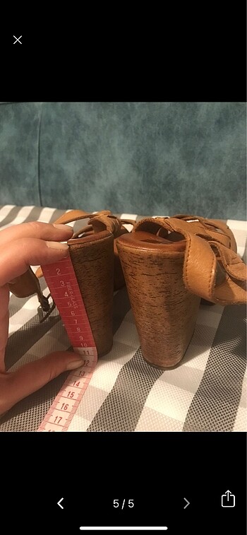 38 Beden camel Renk Topuklu sandalet ayakkabı