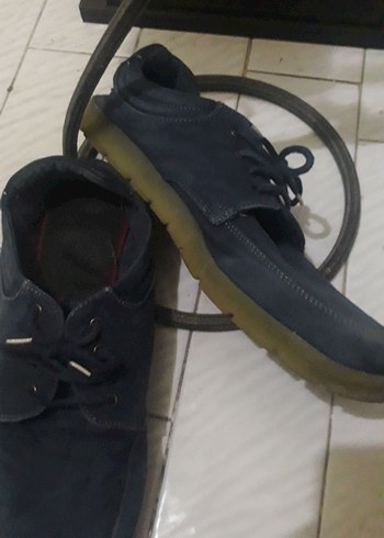 Gri Mavi Kot taban kauçuk Timbırlek Erkek Günlük Ayakkabı - Görsel 7