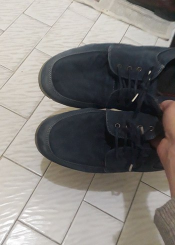 Gri Mavi Kot taban kauçuk Timbırlek Erkek Günlük Ayakkabı - Görsel 2