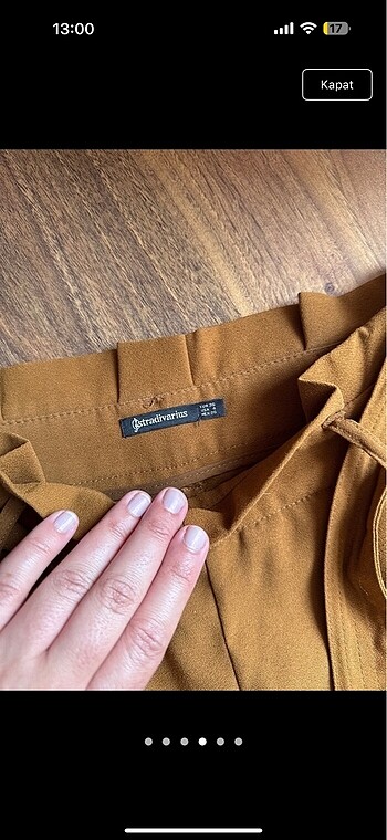 s Beden camel Renk Stradivarius kumaş havuç pantolon