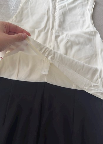 Drapeli Kolsuz Midi Elbise - Görsel 4