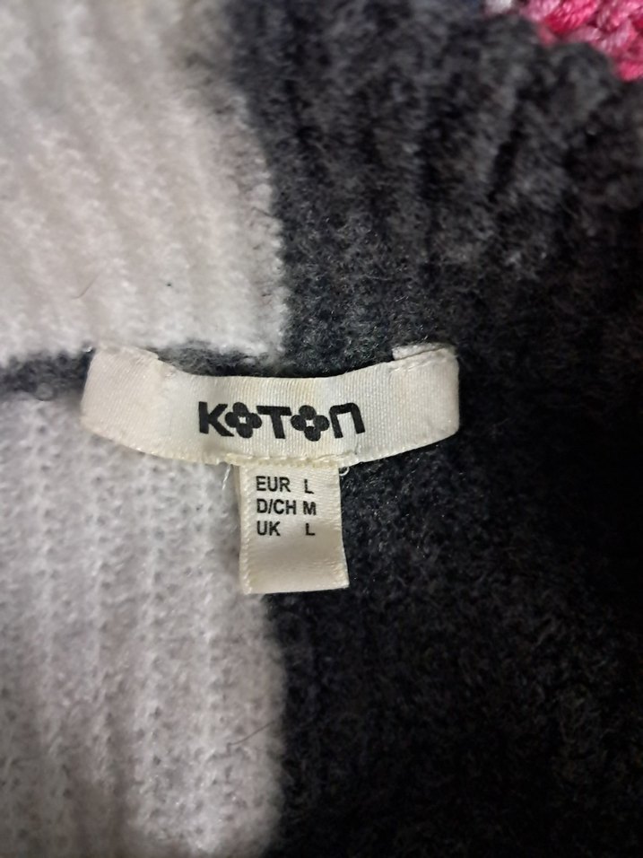 Gri Yüksek Yaka Triko Kadın Kazak - Görsel 4