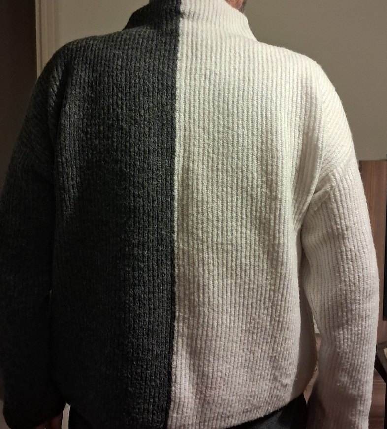 Gri Yüksek Yaka Triko Kadın Kazak - Görsel 2