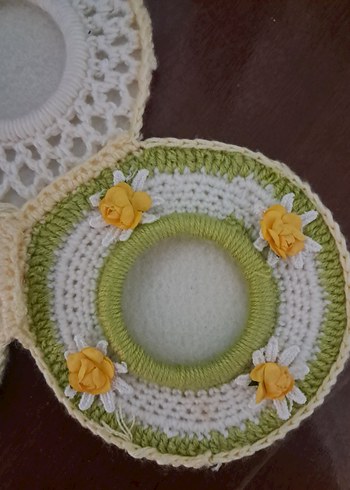 Çiçek Detaylı El Örgüsü Çerçeve - Görsel 4