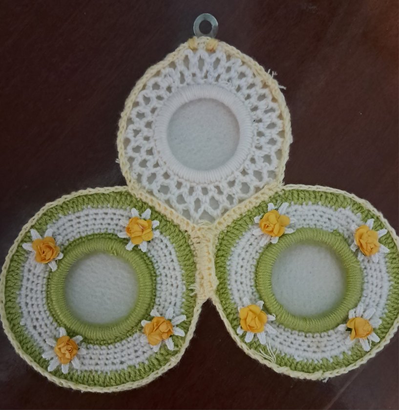 Çiçek Detaylı El Örgüsü Çerçeve - Görsel 5