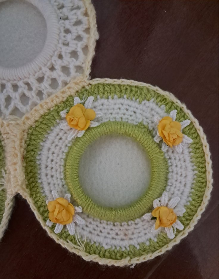 Çiçek Detaylı El Örgüsü Çerçeve - Görsel 4