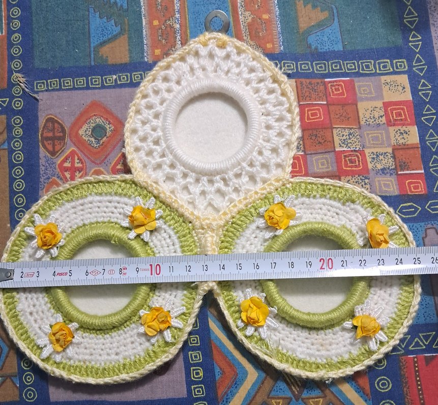 Çiçek Detaylı El Örgüsü Çerçeve - Görsel 2