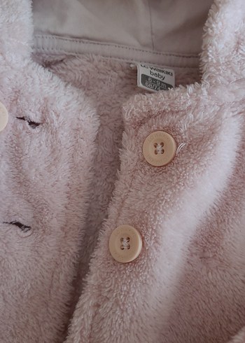 Kürklü Pembe Bebek Tulumu - Görsel 2