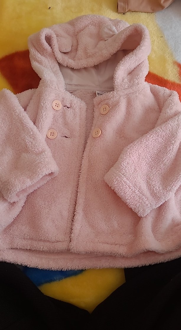 Kürklü Pembe Bebek Tulumu - Görsel 3