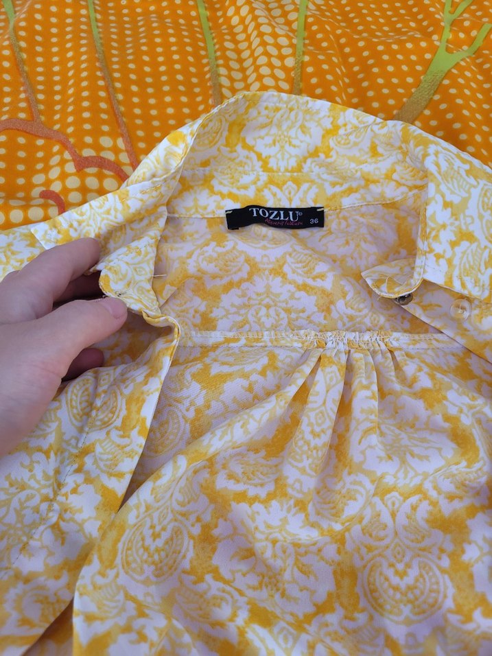 Sarı Desenli Uzun tunik - Görsel 4