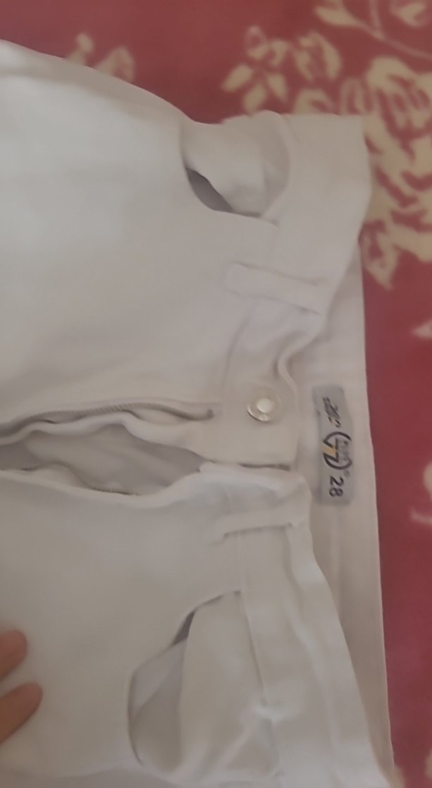 beyaz Bol Kesim Kadın Uzun Kot Pantolon - Görsel 4