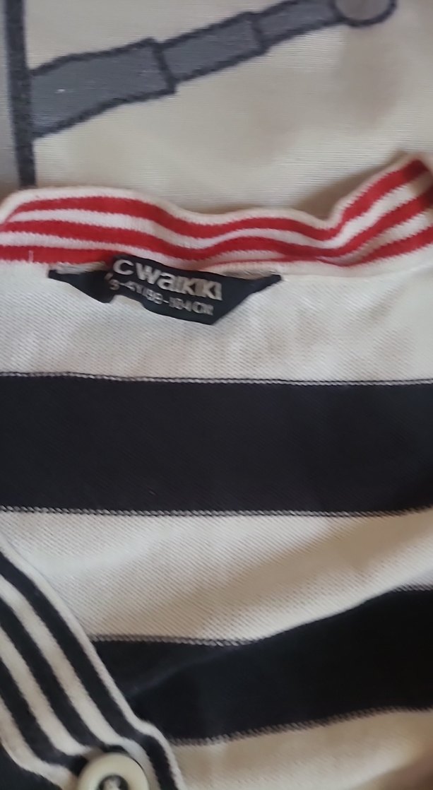 Düğmeli Çizgili Hamile Hırkası - Görsel 2