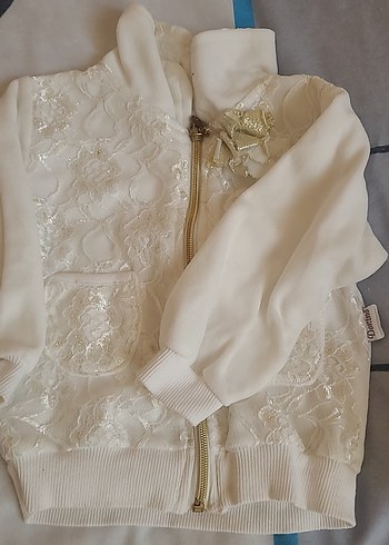 Kızlar için Beyaz Nakışlı Sıcak Terlik - Görsel 4