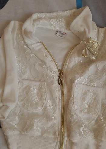 Kızlar için Beyaz Nakışlı Sıcak Terlik - Görsel 5