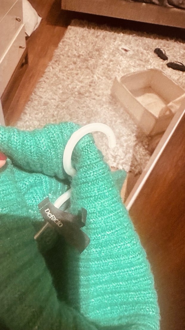 Bohem Tarzı yeşil   Balıkçı Yaka Kazak - Görsel 2