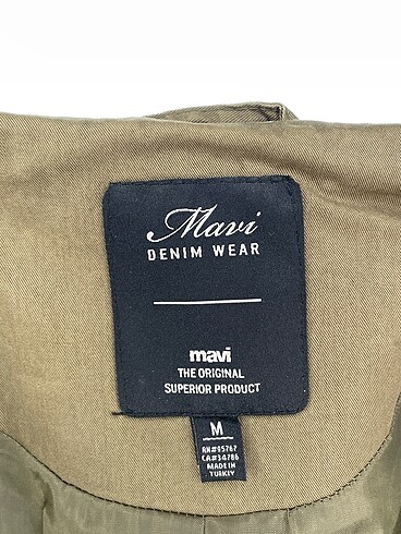 m Beden yeşil Renk Mavi Jeans Trenchcoat %70 İndirimli.
