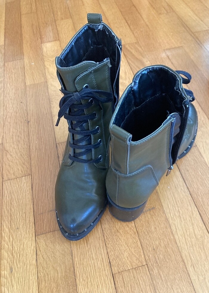 Bağcıklı, fermuarlı sivri burun bot - Görsel 2