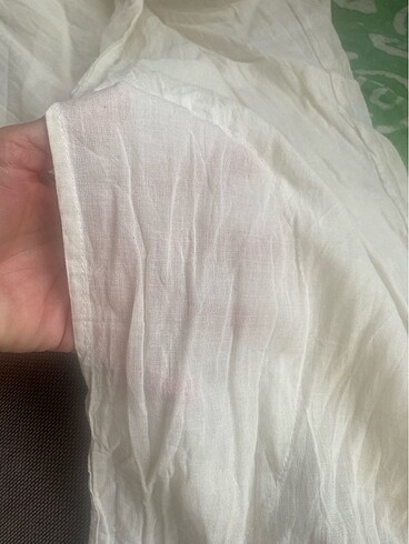 Organik pamuklu kumaş üzerine batik el baskılı, uzun kollu plaj  - Görsel 5