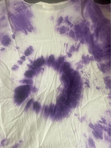 Organik pamuklu kumaş üzerine batik el baskılı, kısa kollu plaj  - Görsel 5