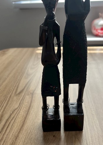 Beden Diger Siyah Ahşap Figürin Seti