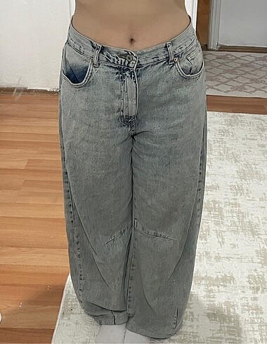 Gri jean pantolon