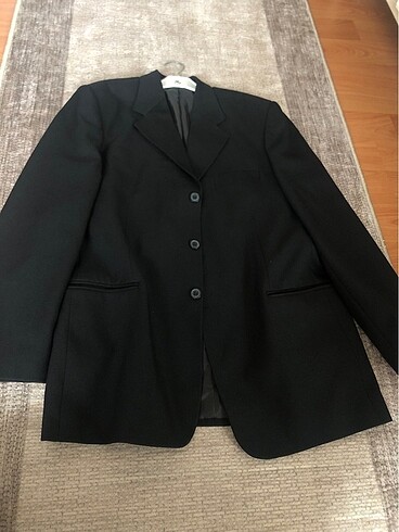 48 Beden Siyah Blazer Ceket