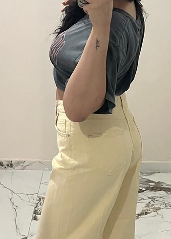 Bej Regular Fit Kadın Midi Jean