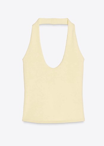 Zara yağ sarısı crop top
