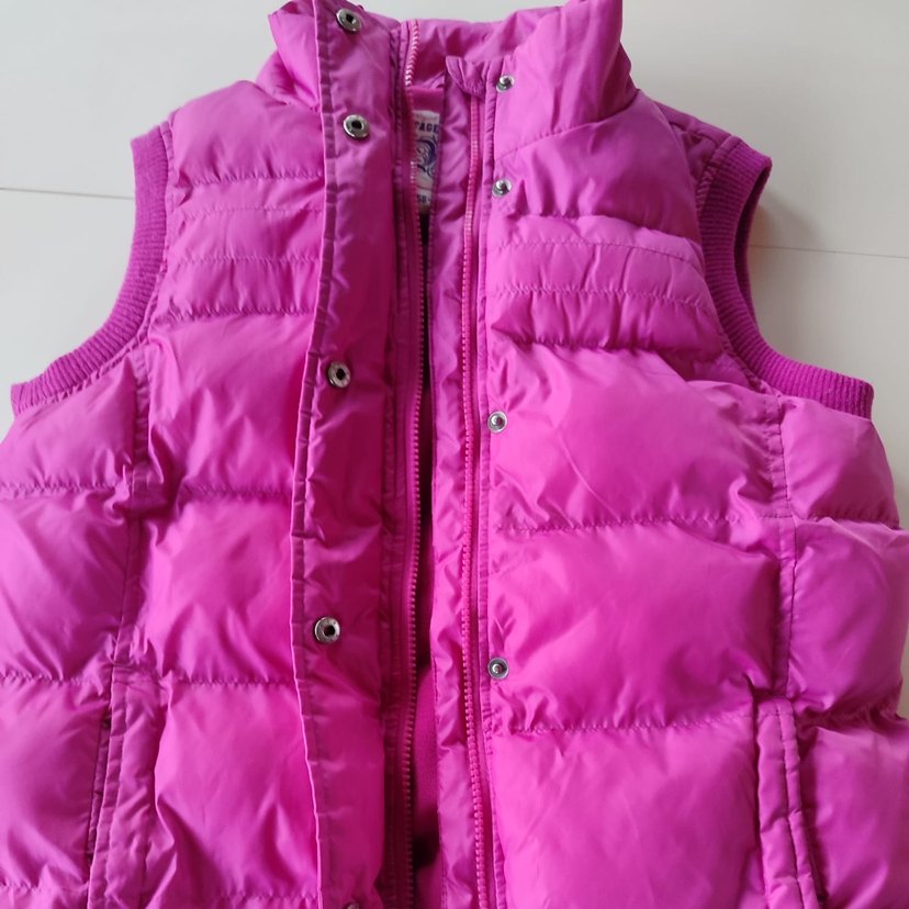 Pembe Düğmeli Kız Yeleği - Görsel 5