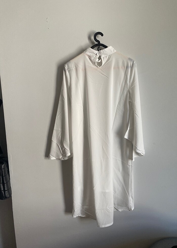 beyaz şifon yarasa kol gömlek - Görsel 4