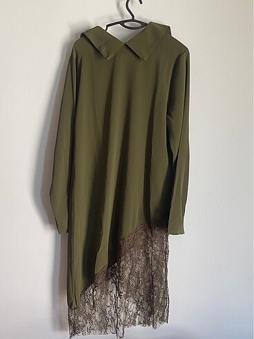 günlük elbise dantel detaylı - Görsel 4