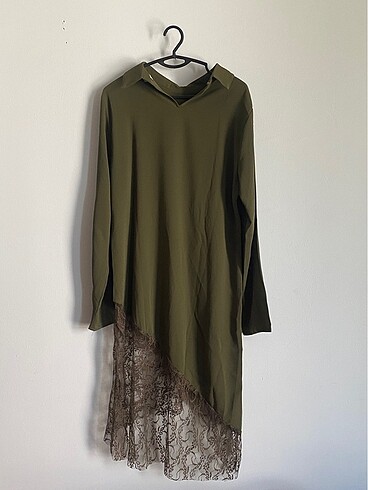 günlük elbise dantel detaylı - Görsel 6