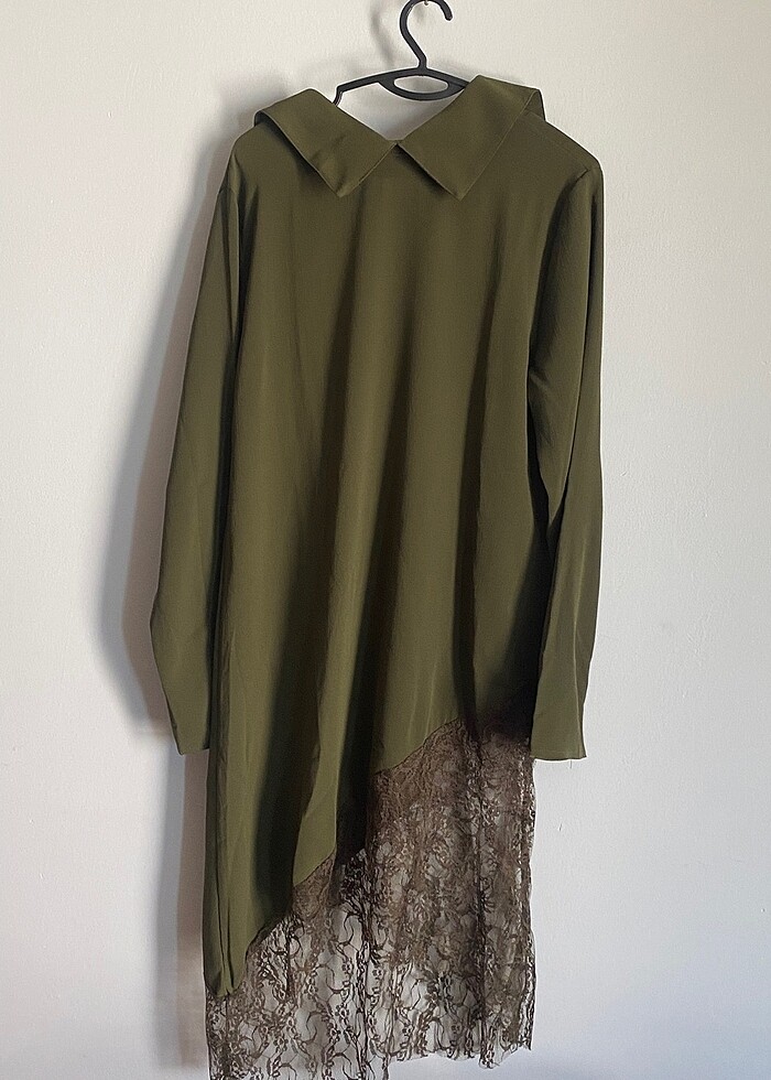 günlük elbise dantel detaylı - Görsel 5