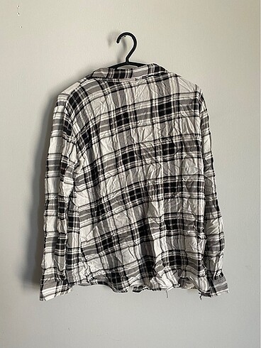 kareli inci detaylı gömlek - Görsel 5